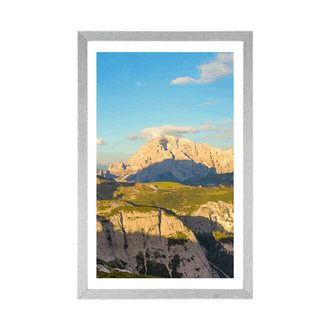 AFFICHE AVEC MONTURE BELLE VUE DEPUIS LES MONTAGNES - NATURE - AFFICHES