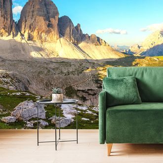 FOTOTAPETE BLICK AUF DIE BERGLANDSCHAFT - TAPETEN MIT NATURMOTIVEN - TAPETEN