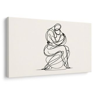 OBRAZ MINIMALISTICKÁ KRESBA POSTAVY - OBRAZY LÁSKA - OBRAZY