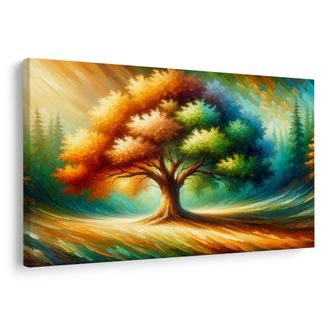 OBRAZ ZÁŘIVÝ STROM ŽIVOTA V KRAJINĚ - OBRAZY STROMY ŽIVOTA - OBRAZY