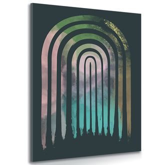 OBRAZ STREET ART DUHA MID-CENTURY - ABSTRAKTNÍ OBRAZY - OBRAZY