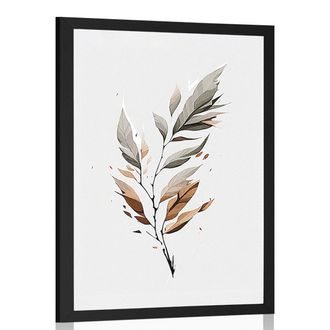 ПЛАКАТ – МИНИМАЛИСТИЧЕН ЛИСТ В ДВИЖЕНИЕ - БОТАНИЧЕСКИ - ПЛАКАТИ