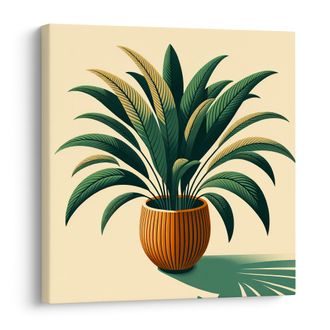 TABLEAU SUR TOILE – PLANTE D’INTÉRIEUR ÉLÉGANTE - IMAGES BOTANIQUES - TABLEAUX