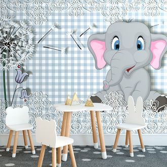 WALLPAPER SMALL ELEPHANT - CHILDRENS WALLPAPERS - WALLPAPERS