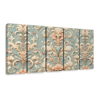 5-DÍLNÝ OBRAZ VINTAGE ORNAMENTY - OBRAZY ABSTRAKTNÍ TVARY - OBRAZY