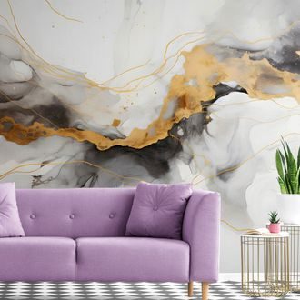 SELBSTKLEBENDE TAPETE IMITATION WEISS-GRAUER MARMOR - TAPETEN - 🔥 TOTALAUSVERKAUF