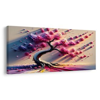 WANDBILD ROSA LEBENSBAUM - BILDER BÄUME DES LEBENS - BILDER