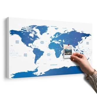 OBRAZ NA KORKU MAPA SVĚTA S JEDNOTLIVÝMI STÁTY - OBRAZY NA KORKU - OBRAZY