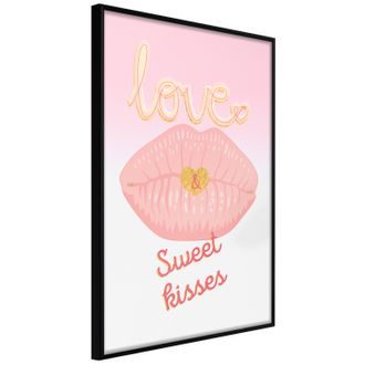 Plakát růžové rty - Pink Kisses