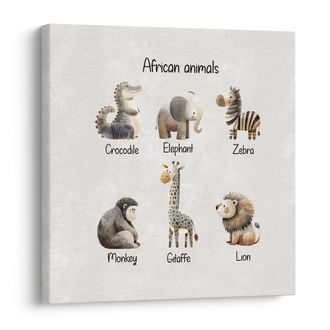 OBRAZ AFRICKÁ ZVÍŘATA - DĚTSKÉ OBRAZY ZVÍŘÁTKA - OBRAZY