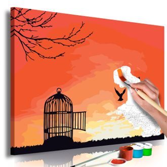 Picture painting by numbers open cage