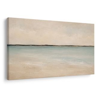 OBRAZ SPOKOJNA TAFLA MORZA W BEŻU - OBRAZY MORZA I PLAŻY - OBRAZY