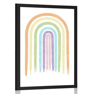 AFFICHE – ARC-EN-CIEL PASTEL MID-CENTURY - MOTIFS DE NOTRE ATELIER - AFFICHES