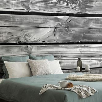 SAMOLEPÍCÍ TAPETA ČERNOBÍLÁ MODERNÍ IMITACE DŘEVA - SAMOLEPÍCÍ TAPETY - TAPETY