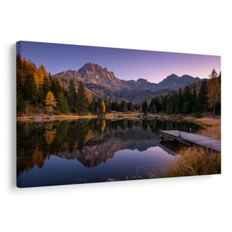 OBRAZ PODZIMNÍ HORSKÉ JEZERO - OBRAZY JEZERA - OBRAZY