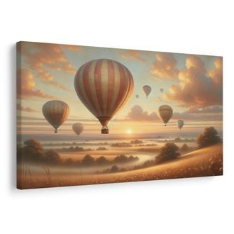 OBRAZ BALONY V PODVEČERNÍM TICHU - OBRAZY POLE A LOUKY - OBRAZY