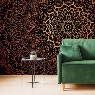 TAPETE VINTAGE-MANDALA IM INDISCHEN STIL - TAPETEN MIT FENG SHUI-MOTIVEN - TAPETEN