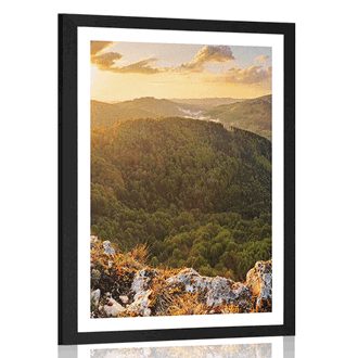 POSTER MIT PASSEPARTOUT FELSENRIFF VRŠATSKÉ BRADLÁ IN DER SLOWAKEI - NATUR - POSTER