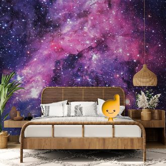 PAPIER PEINT CIEL VIOLET - PAPIER PEINT MURAL ESPACE ET ÉTOILES - PAPIER PEINT