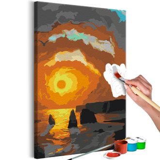 Obraz malování podle čísel jedinečný západ slunce