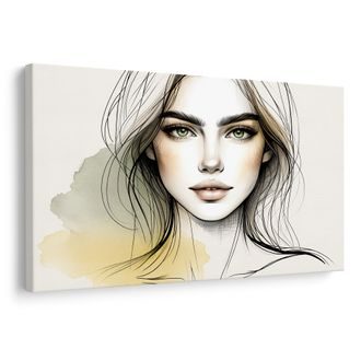 WANDBILD PORTRÄT EINER FRAU MIT AUSDRUCKSSTARKEN AUGEN - WANDBILDER FRAUEN - BILDER