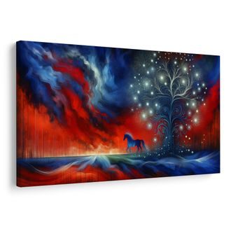 OBRAZ KŮŇ A STROM ŽIVOTA - OBRAZY STROMY ŽIVOTA - OBRAZY