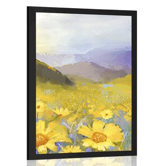 POSTER FELD VOLL VON GÄNSEBLÜMCHEN - BLUMEN - POSTER