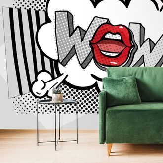 Wallpaper stylish gray pop art - WOW!
