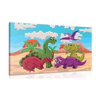 WANDBILD DINOSAURIERWELT - BILDER FÜR KINDER - BILDER