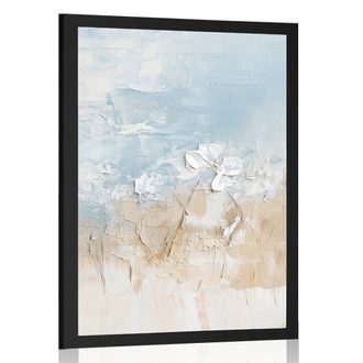 PLAKÁT IMITACE OLEJOMALBY PLÁŽE A OBLOHY - ABSTRAKTNÍ A VZOROVANÉ - PLAKÁTY