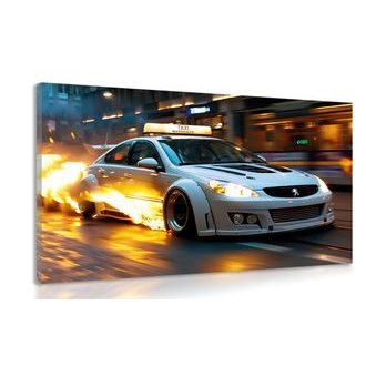 TABLEAU SUR TOILE – TAXI PEUGEOT - DÉFI DOVIDO - TABLEAUX