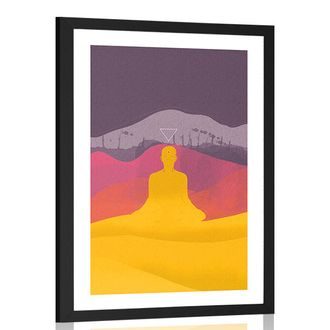 POSTER CU PASSEPARTOUT ECHILIBRUL LUI BUDDHA - MOTIVE DIN ATELIERUL NOSTRU - POSTERE