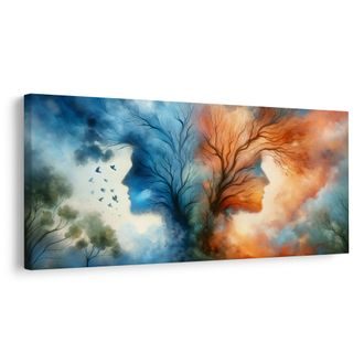 OBRAZ TVÁŘE V KORUNÁCH STROMŮ - OBRAZY STROMY ŽIVOTA - OBRAZY