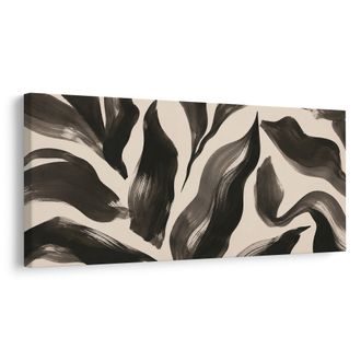 TABLEAU SUR TOILE – COURBES FLUIDES MONOCHROMES - IMAGES FORMES ABSTRAITES - TABLEAUX