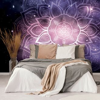 TAPETE MANDALA MIT DEM HINTERGRUND DER GALAXIE - TAPETEN MIT FENG SHUI-MOTIVEN - TAPETEN