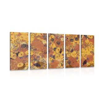 5-DÍLNÝ OBRAZ ABSTRAKCE INSPIROVANÁ G. KLIMTEM - ABSTRAKTNÍ OBRAZY - OBRAZY