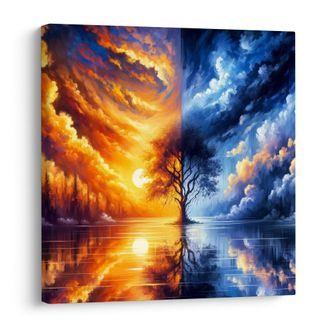 OBRAZ STROM ŽIVOTA V OHNI A LEDU - OBRAZY STROMY ŽIVOTA - OBRAZY