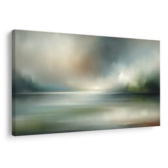 OBRAZ ZAMLŽENÉ PANORAMA S VODNÍ HLADINOU - ABSTRAKTNÍ OBRAZY - OBRAZY