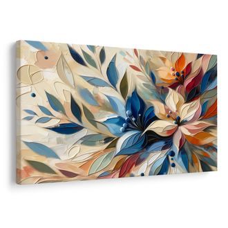 OBRAZ BAREVNÉ KVĚTINOVÉ LISTY - OBRAZY KVĚTŮ - OBRAZY