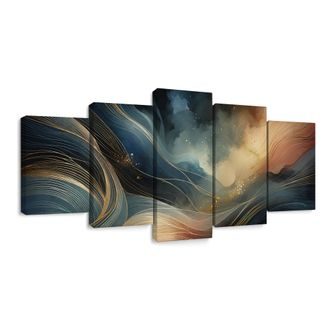 5-DÍLNÝ OBRAZ TICHÉ PROUDĚNÍ SNŮ - ΠΊΝΑΚΕΣ ΖΩΓΡΑΦΙΚΉΣ ΑΦΗΡΗΜΈΝΑ ΣΧΉΜΑΤΑ - ΠΊΝΑΚΕΣ