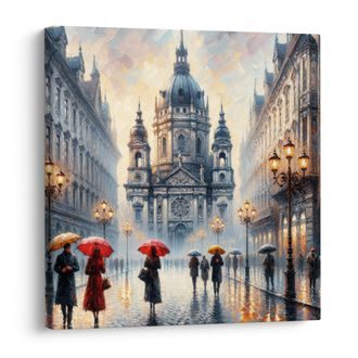 OBRAZ KATEDRÁLA V DEŠTI - OBRAZY MĚSTA - OBRAZY