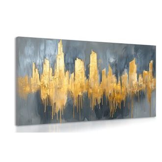 OBRAZ ABSTRAKTNÍ ZLATÁ OLEJOMALBA - ABSTRAKTNÍ OBRAZY - OBRAZY