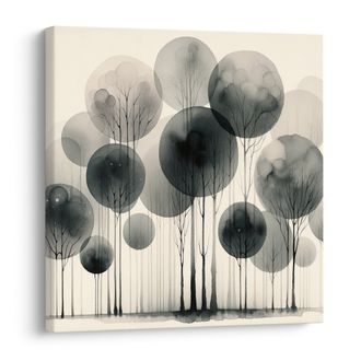 OBRAZ FANTAZIJNÍ STROMY V ŠEDÉ KRAJINĚ - OBRAZY STROMY ŽIVOTA - OBRAZY