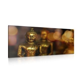 WANDBILD BUDDHA MIT ABSTRAKTEM HINTERGRUND - BILDER MIT FENG SHUI-MOTIVEN - BILDER