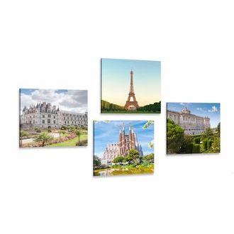 CANVAS PRINT SET MOST AMAZING MONUMENTS OF THE WORLD - SET OF PICTURES - PICTURES