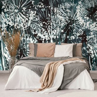 SELF ADHESIVE WALLPAPER DANDELION WITH ABSTRACT ELEMENTS - SELF-ADHESIVE WALLPAPERS - WALLPAPERS