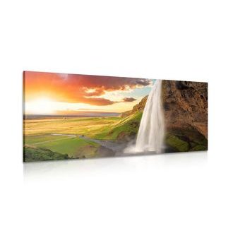 Wandbild Majestätischer Wasserfall in Island