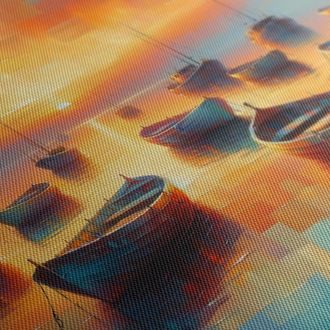 WANDBILD BOOTE AUF RUHIGEM WASSER - BILDER MEER UND STRAND - BILDER