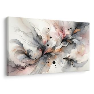 TABLEAU SUR TOILE – LÉGÈRETÉ DES VAGUES COLORÉES - IMAGES FORMES ABSTRAITES - TABLEAUX