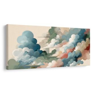 OBRAZ MRAKY V JEMNÝCH PASTELOVÝCH TÓNECH - OBRAZY PŘÍRODY A KRAJINY - OBRAZY